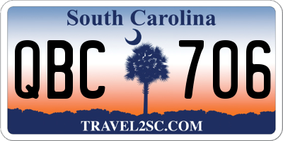SC license plate QBC706