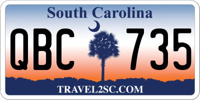 SC license plate QBC735
