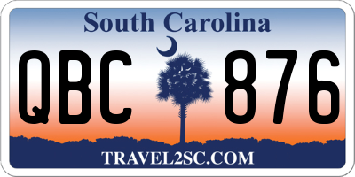 SC license plate QBC876