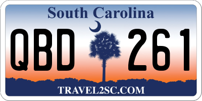 SC license plate QBD261