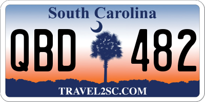 SC license plate QBD482