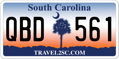 SC license plate QBD561