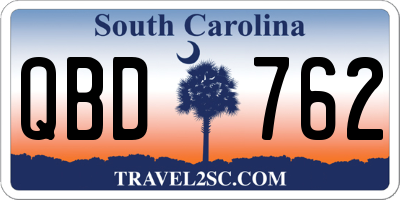 SC license plate QBD762