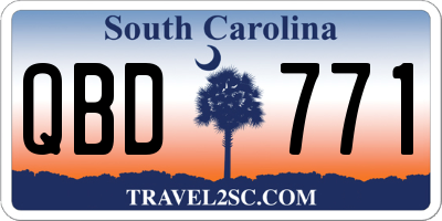 SC license plate QBD771