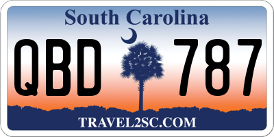 SC license plate QBD787