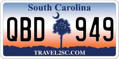 SC license plate QBD949