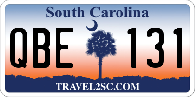 SC license plate QBE131