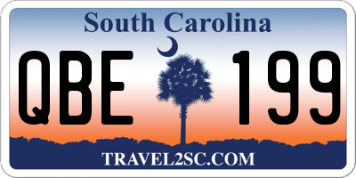 SC license plate QBE199