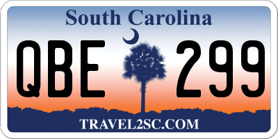 SC license plate QBE299