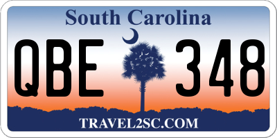 SC license plate QBE348