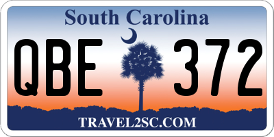 SC license plate QBE372