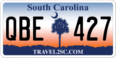 SC license plate QBE427