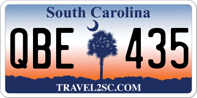 SC license plate QBE435
