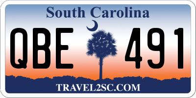 SC license plate QBE491
