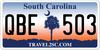 SC license plate QBE503
