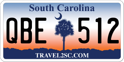 SC license plate QBE512