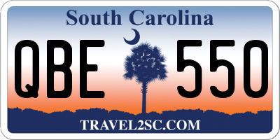 SC license plate QBE550