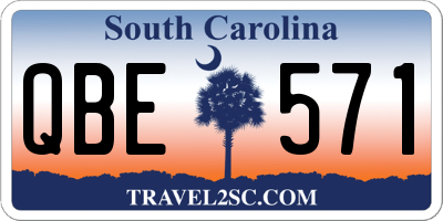 SC license plate QBE571