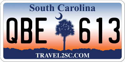 SC license plate QBE613