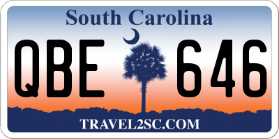SC license plate QBE646