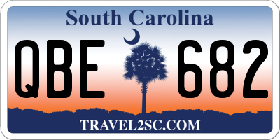 SC license plate QBE682
