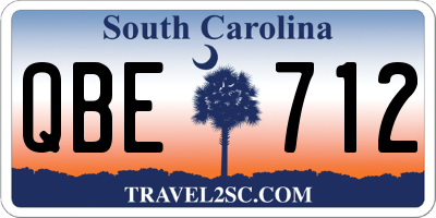 SC license plate QBE712