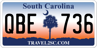 SC license plate QBE736
