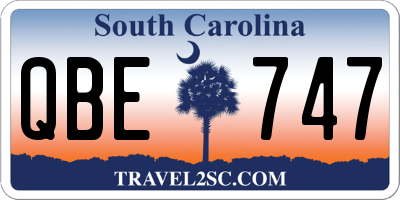 SC license plate QBE747