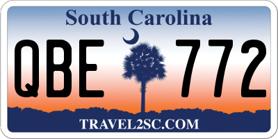 SC license plate QBE772