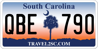 SC license plate QBE790