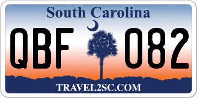 SC license plate QBF082