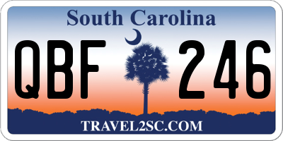 SC license plate QBF246