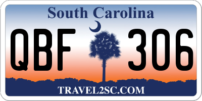 SC license plate QBF306