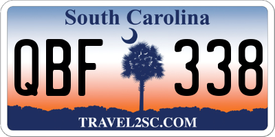 SC license plate QBF338