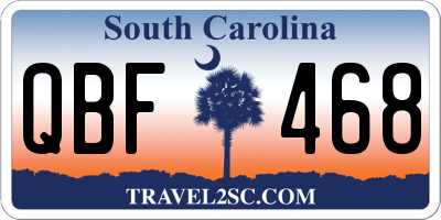 SC license plate QBF468