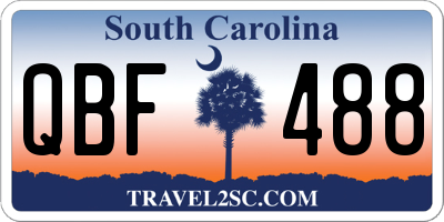 SC license plate QBF488