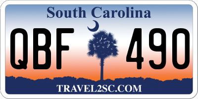 SC license plate QBF490