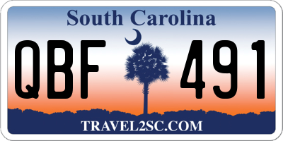 SC license plate QBF491