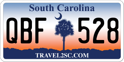 SC license plate QBF528