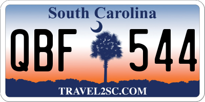 SC license plate QBF544