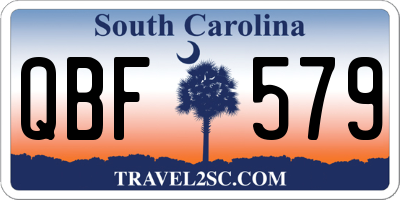 SC license plate QBF579