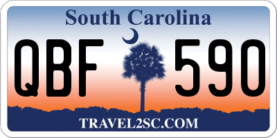 SC license plate QBF590