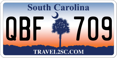 SC license plate QBF709