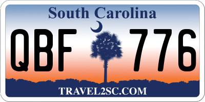 SC license plate QBF776