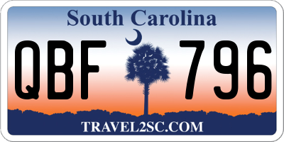 SC license plate QBF796