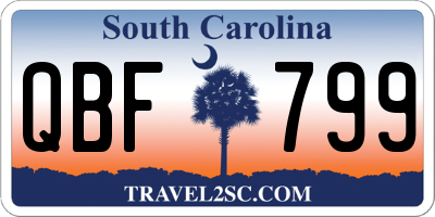 SC license plate QBF799