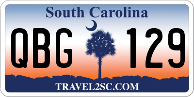 SC license plate QBG129
