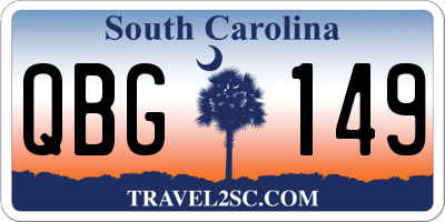 SC license plate QBG149