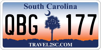 SC license plate QBG177