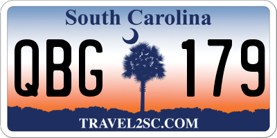 SC license plate QBG179